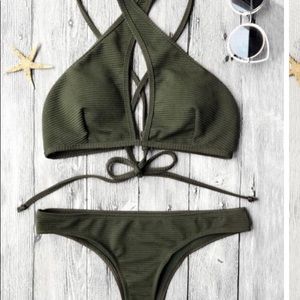 Olive green bikini
